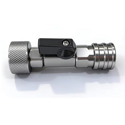 🛡️Stainless Steel 3/4" to 1/4" Quick Connect Hose Adapter with Shut-Off Valve💧