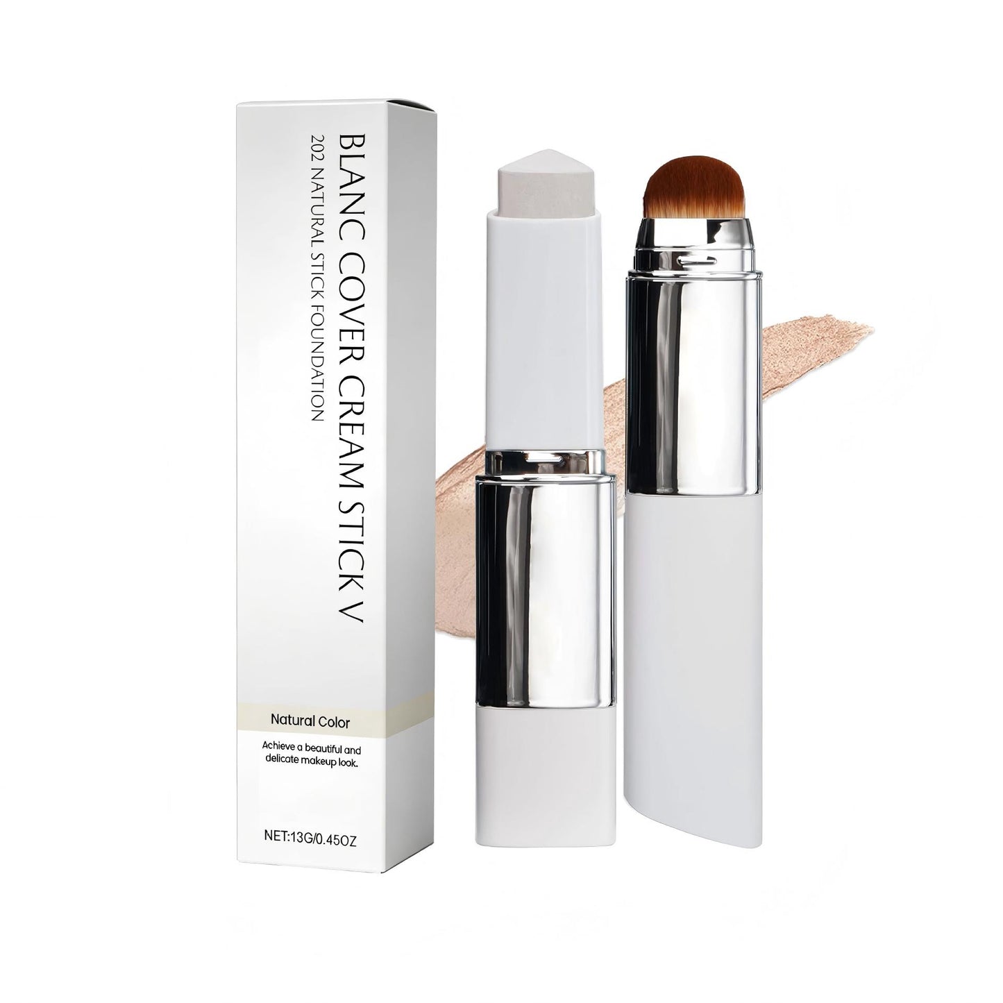 ♀️2-in-1 Color Changing Foundation Stick with Brush 💧 Collagen Infused🤎