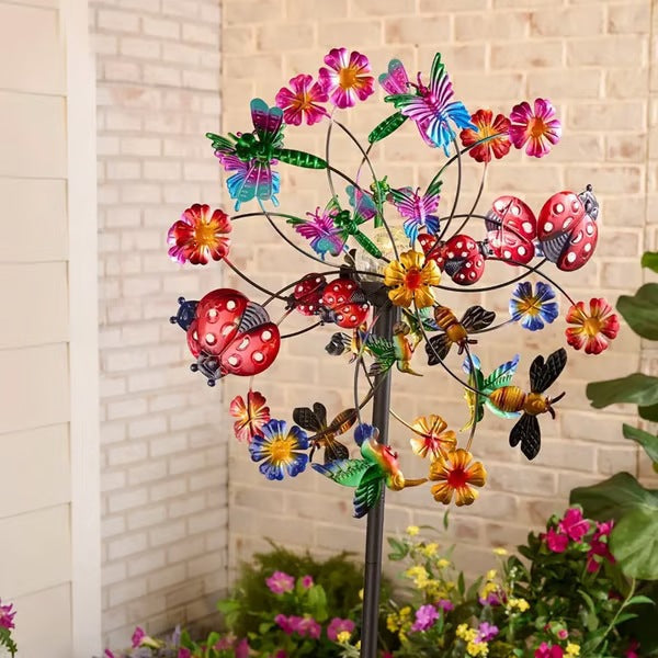 🌬️🎡 Solar-Powered Wind Spinner for Garden