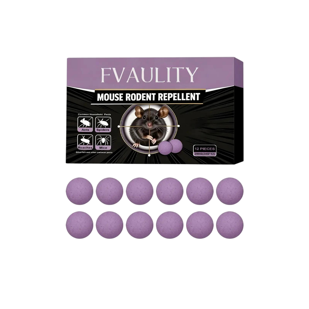 🐭 12-Pack Rodent Repellent Balls, Effective Pest Control Solution