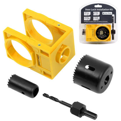 🔧Professional Wood Door Lock Installation Kit | Self-Centering Jig Set⚡