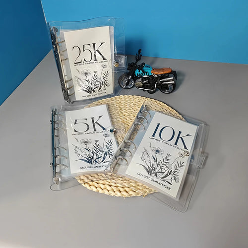 Savings Binder with 6-Hole Rings & PVC Organizer