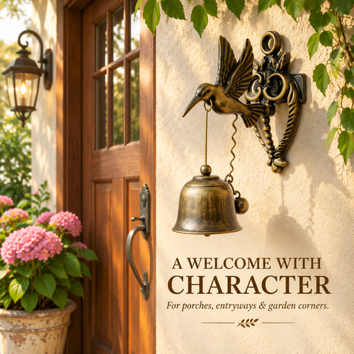 🐦 Vintage Animal Wall Bell 🔔 –Elegant Vintage Wall Accent for Home & Garden 🏡