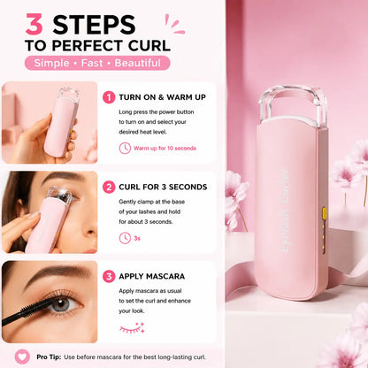 ✨Heated Eyelash Curler | 3 Heat Settings & USB-C