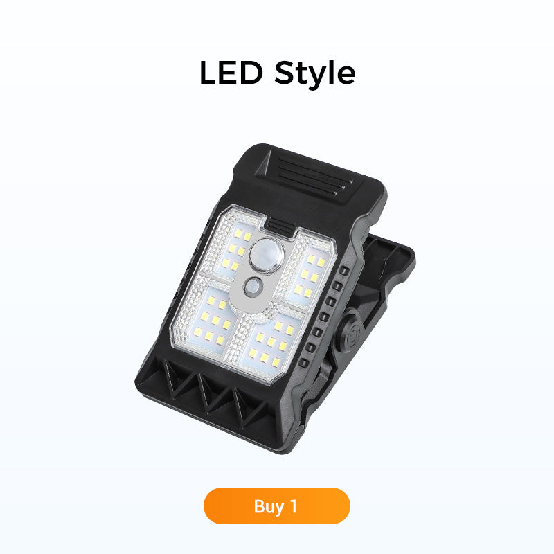 Solar Rechargeable Clip Light - Motion Sensor