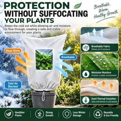 🔥 Must-Have Winter Garden Saver: Reusable Plant Freeze Protection Jacket for Pots, Shrubs & Trees 🪴❄️