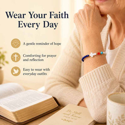 ✝️ Handmade Christian Gospel Beaded Bracelet – Inspirational Faith Story Jewelry Gift for Believers 💝
