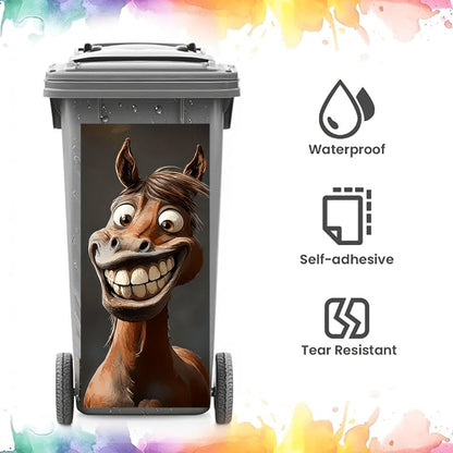 Creative Trash Can Sticker with Colourful Cartoon✨