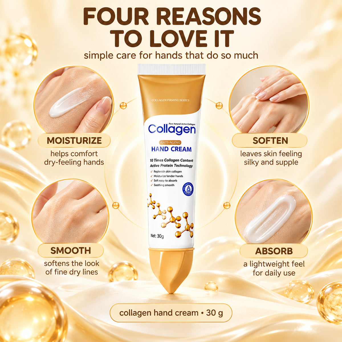 Collagen Softening Hand Cream – Hydrating Moisturizer for Soft, Smooth Hands