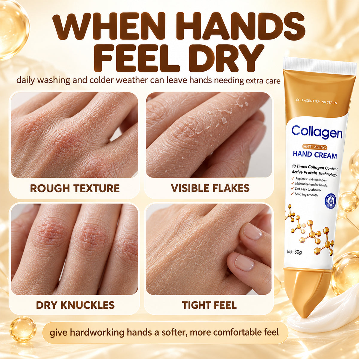 Collagen Softening Hand Cream – Hydrating Moisturizer for Soft, Smooth Hands