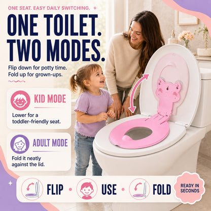 👶 Potty Training Made Easy & Stress-Free! 2-in-1 Flip-Down Toddler Toilet Seat ✨🚽