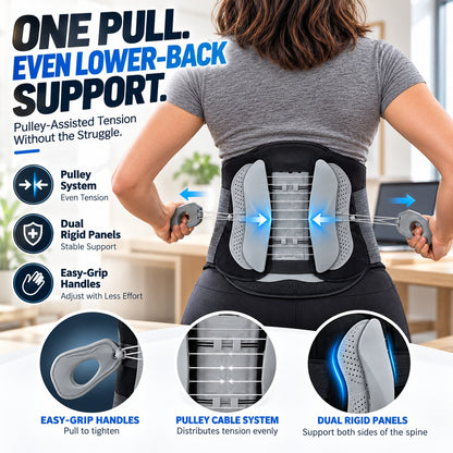 Adjustable Pulley Lumbar Support Brace – Easy-Pull Lower Back Support