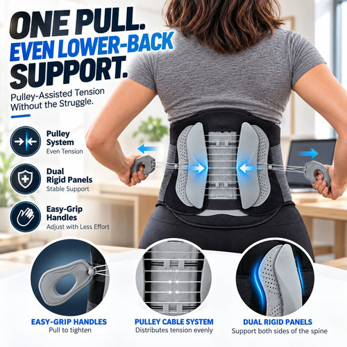 Adjustable Pulley Lumbar Support Brace – Easy-Pull Lower Back Support