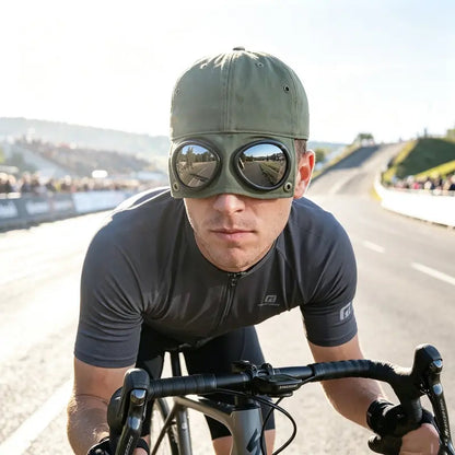 🧢Steampunk Aviator Baseball Cap with Flip-Up Goggles and Cat Ears🐱