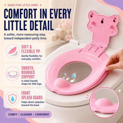 👶 Potty Training Made Easy & Stress-Free! 2-in-1 Flip-Down Toddler Toilet Seat ✨🚽