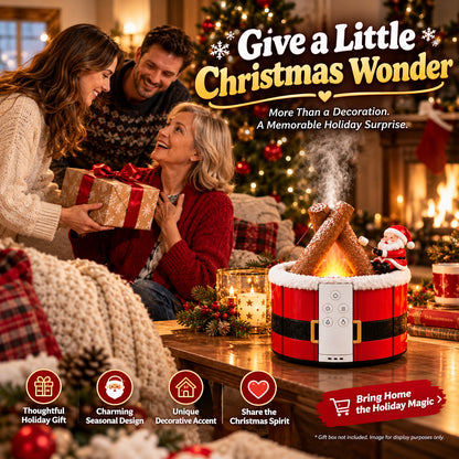 🎄 MerryMist Christmas Campfire Aroma Diffuser – Cozy Flame Glow & Festive Holiday Charm