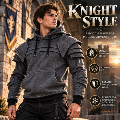 ⚔️ Knight-Inspired Armor Hoodie – Medieval Streetwear Style