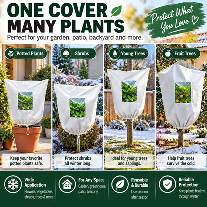 🔥 Must-Have Winter Garden Saver: Reusable Plant Freeze Protection Jacket for Pots, Shrubs & Trees 🪴❄️