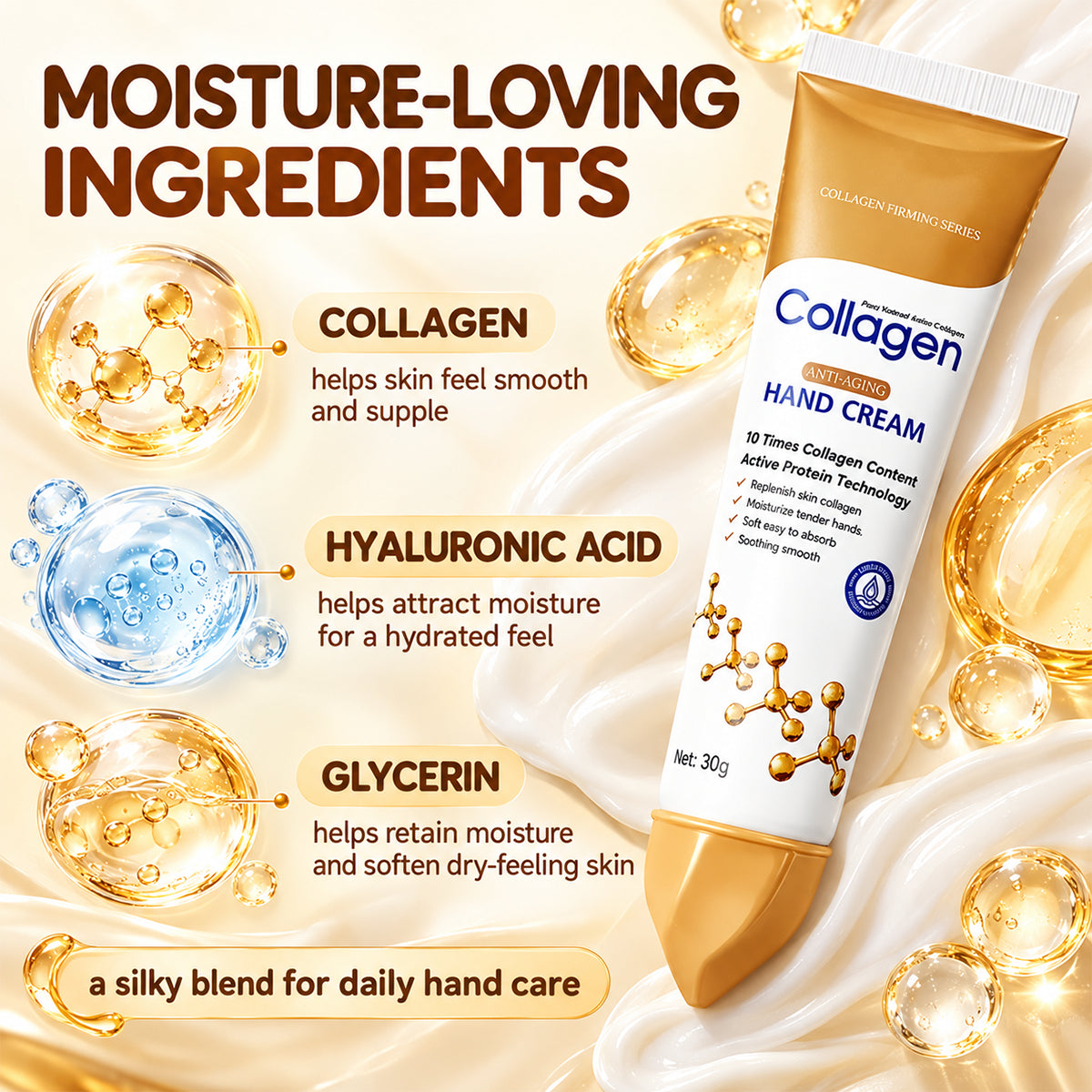 Collagen Softening Hand Cream – Hydrating Moisturizer for Soft, Smooth Hands