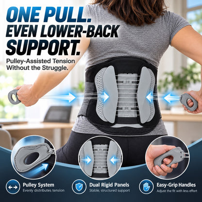 Adjustable Pulley Lumbar Support Brace – Easy-Pull Lower Back Support