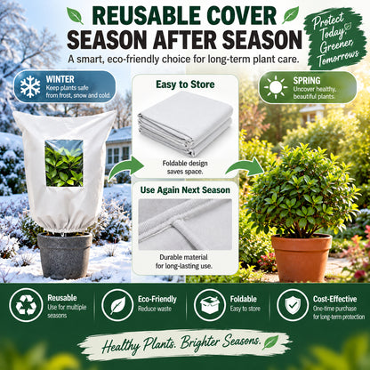🔥 Must-Have Winter Garden Saver: Reusable Plant Freeze Protection Jacket for Pots, Shrubs & Trees 🪴❄️