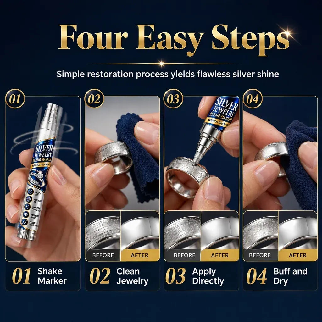 ✨ Silver-Tone Jewelry Touch-Up Pen – Precision Coverage for Minor Scuffs