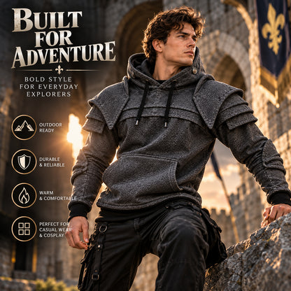 ⚔️ Knight-Inspired Armor Hoodie – Medieval Streetwear Style