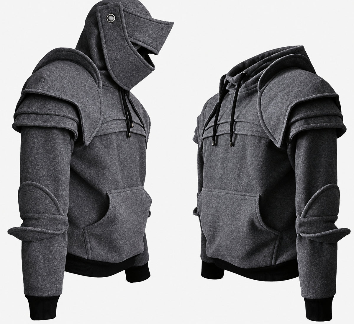 ⚔️ Knight-Inspired Armor Hoodie – Medieval Streetwear Style