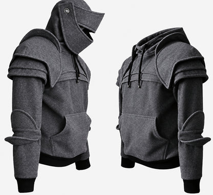 ⚔️ Knight-Inspired Armor Hoodie – Medieval Streetwear Style