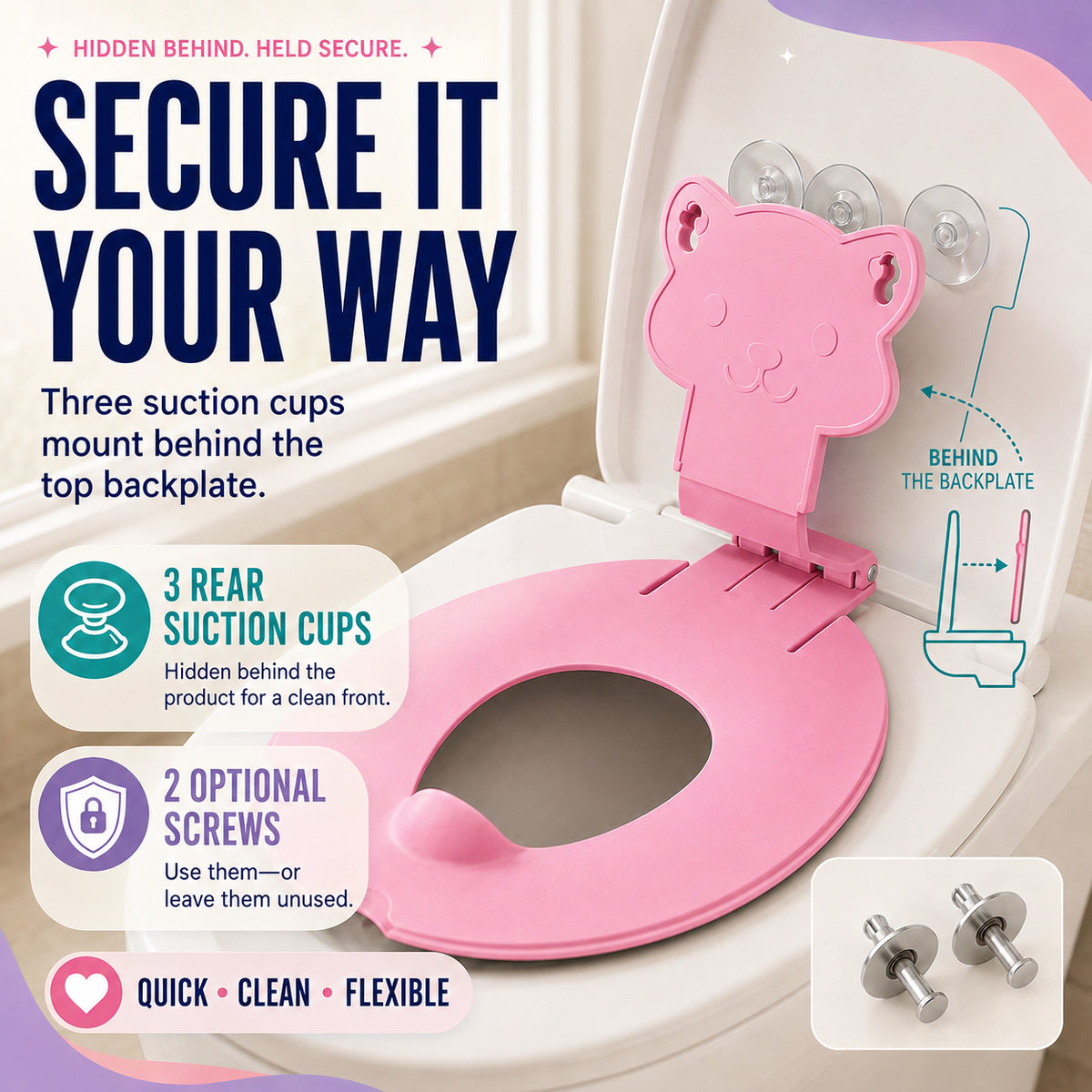 👶 Potty Training Made Easy & Stress-Free! 2-in-1 Flip-Down Toddler Toilet Seat ✨🚽