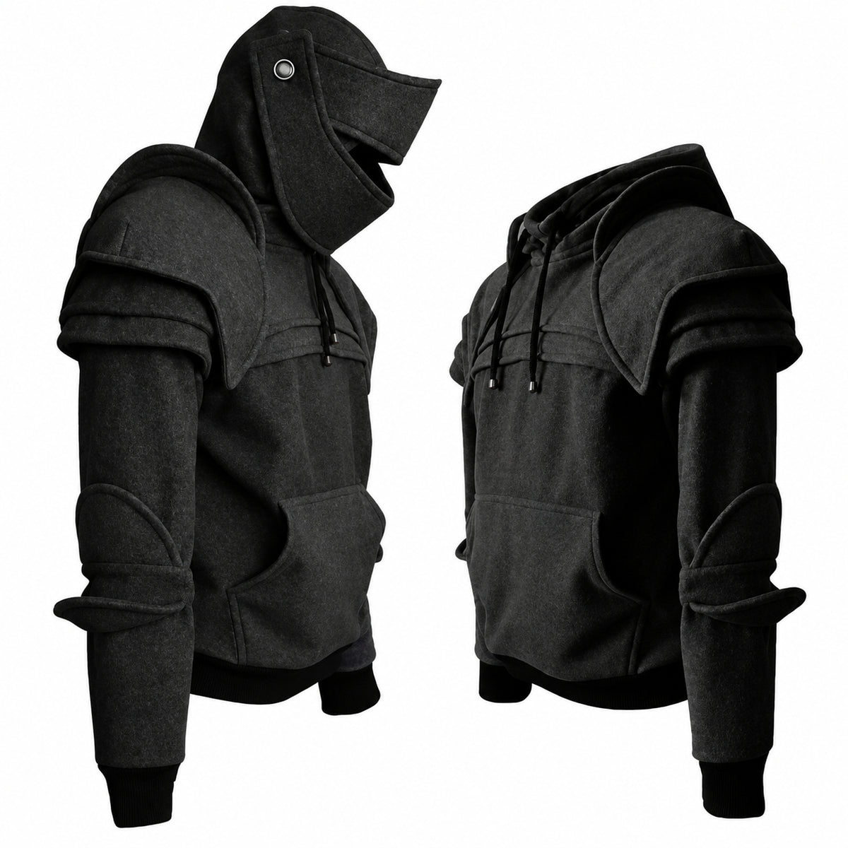 ⚔️ Knight-Inspired Armor Hoodie – Medieval Streetwear Style