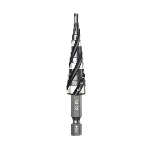 🔩⚙️ 5-Pcs Spiral Flute Step Drill Bit Set – HSS Unibit Kit 💪