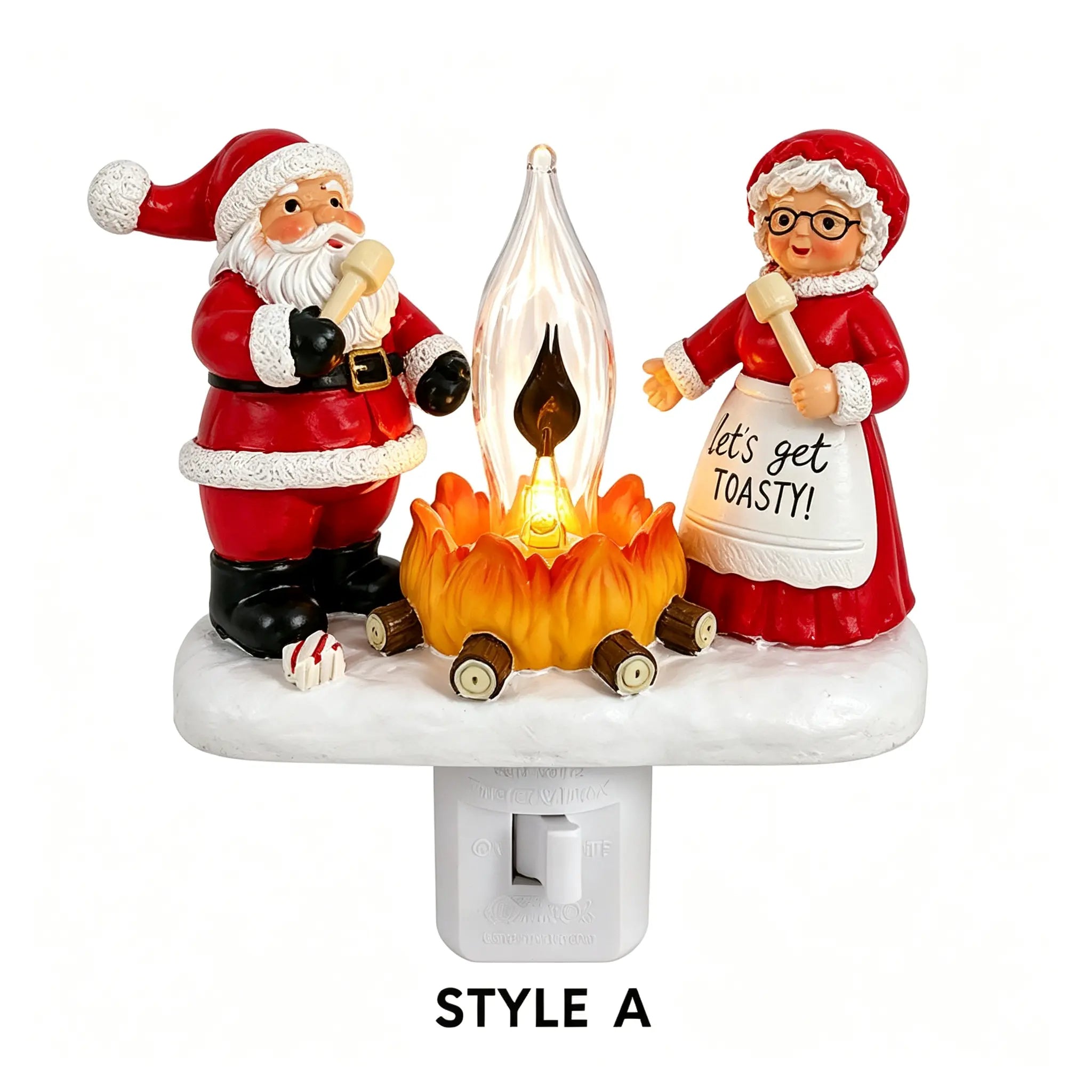 Santa and Mrs. Claus Christmas night light design