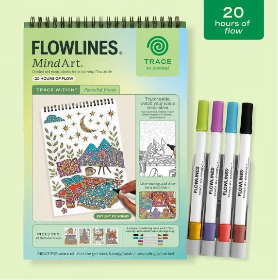 🎨 Unwind & Flow into Perfect Art Every Time! Trace-By-Groove Guided Flow Art Coloring Pad ✨🖍️