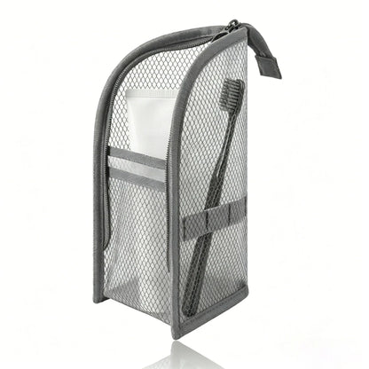 Standing Mesh Toiletry Bag | Quick-Dry Travel Pouch