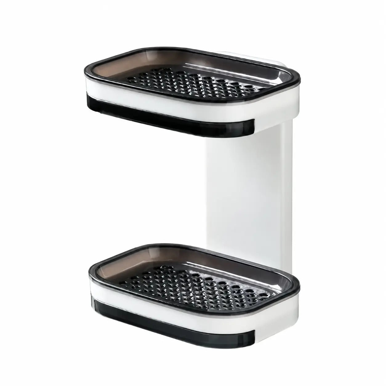 Double layer wall mounted soap holder