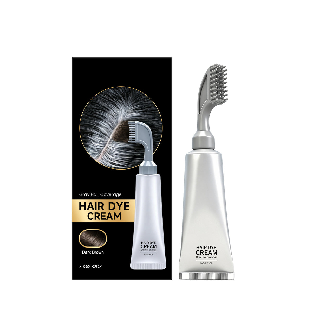 No-Mix Comb-On Hair Dye Cream – Easy Gray Coverage