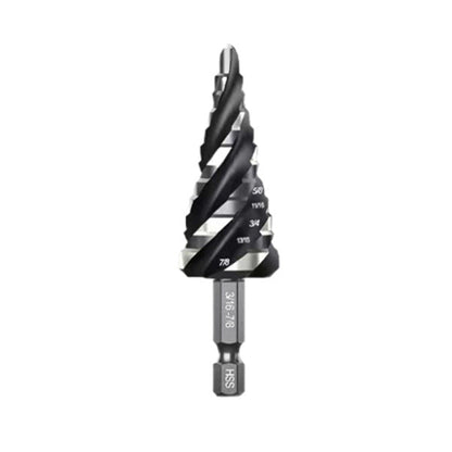 🔩⚙️ 5-Pcs Spiral Flute Step Drill Bit Set – HSS Unibit Kit 💪