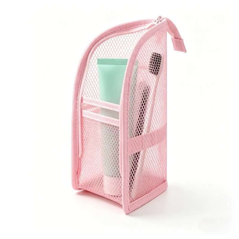 Standing Mesh Toiletry Bag | Quick-Dry Travel Pouch