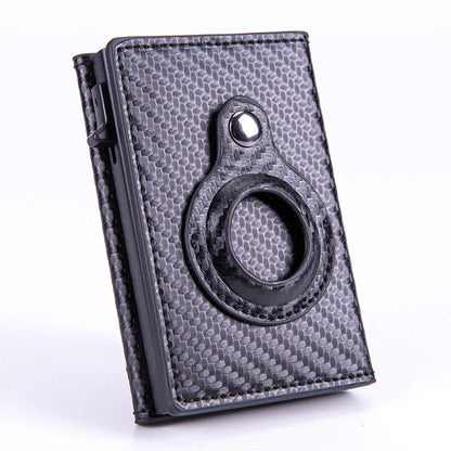 One-Push Card Access Wallet with RFID & AirTag Holder