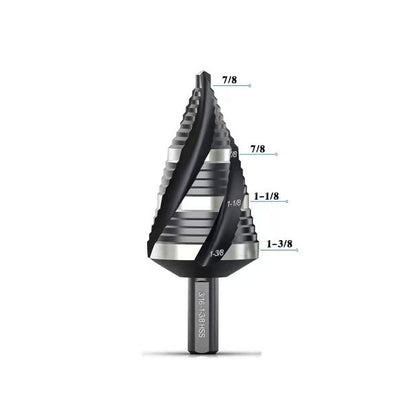 🔩⚙️ 5-Pcs Spiral Flute Step Drill Bit Set – HSS Unibit Kit 💪