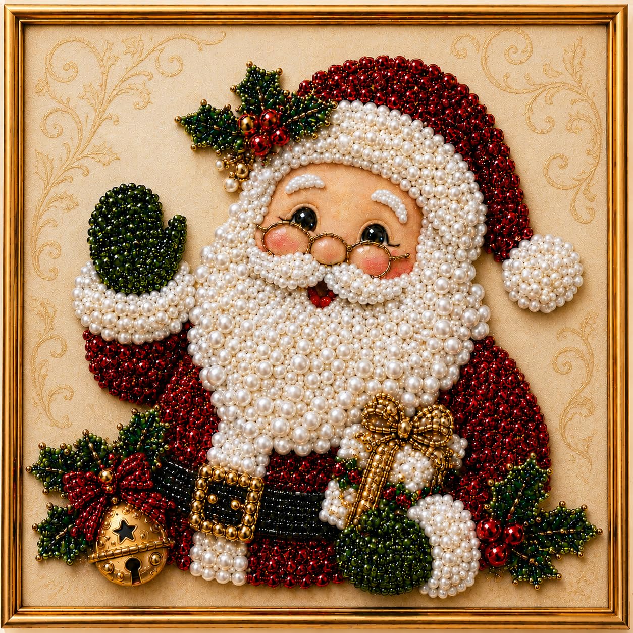 🧩3D Christmas Pearl Art Kit | Pre-Framed DIY Craft✨