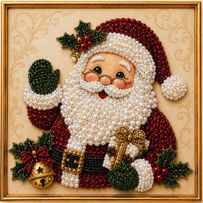 🧩3D Christmas Pearl Art Kit | Pre-Framed DIY Craft✨