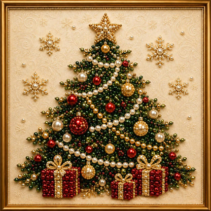 🧩3D Christmas Pearl Art Kit | Pre-Framed DIY Craft✨