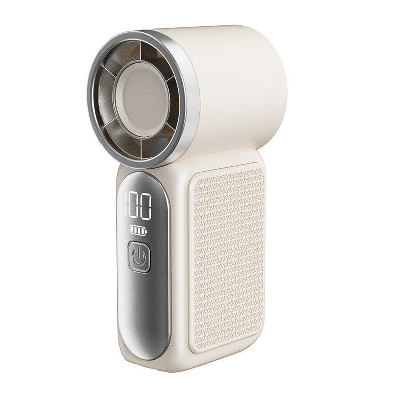 Mini Handheld Turbo Fan with LED Display 🌪️💄