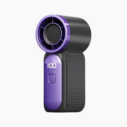 Mini Handheld Turbo Fan with LED Display 🌪️💄
