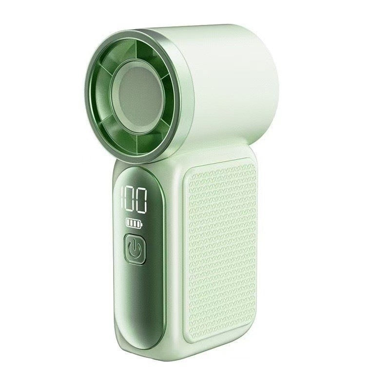 Mini Handheld Turbo Fan with LED Display 🌪️💄