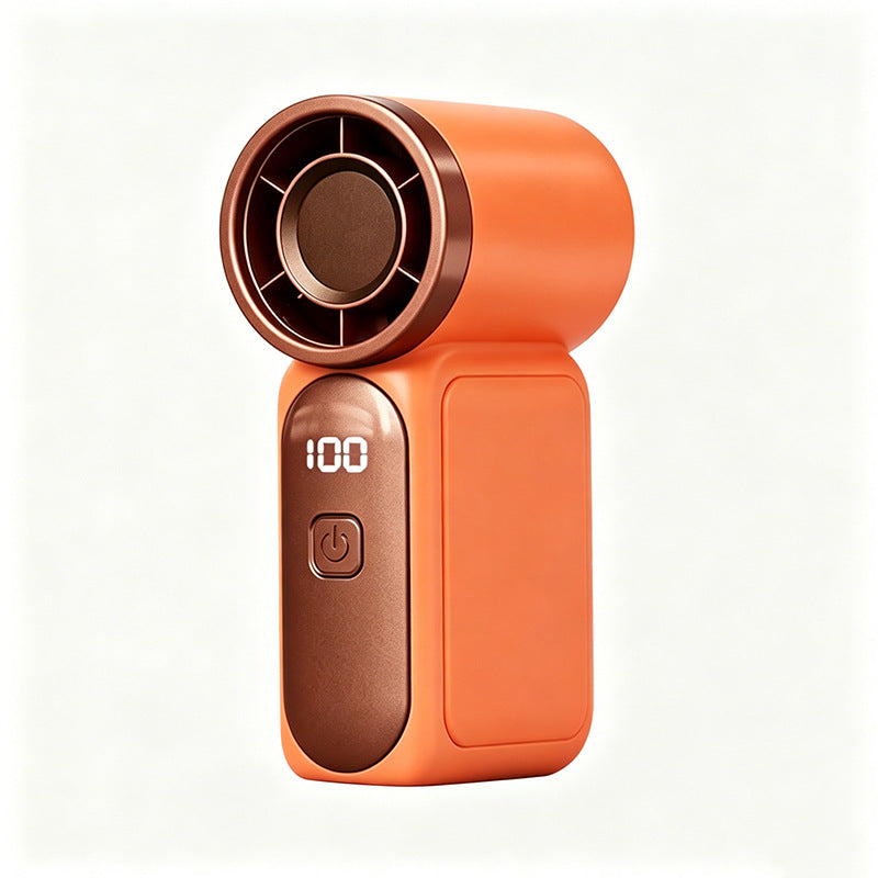 Mini Handheld Turbo Fan with LED Display 🌪️💄