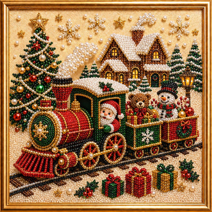 🧩3D Christmas Pearl Art Kit | Pre-Framed DIY Craft✨
