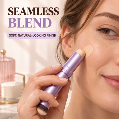 ✨ Ivory Concealer Stick with Built-In Blending Brush – Buildable Coverage & Natural-Looking Finish